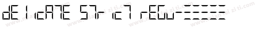 Delicate Strict Regu字体转换